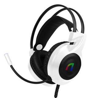 앱코 가상 7.1 RGB 게이밍 헤드셋, 화이트, ABKO N460