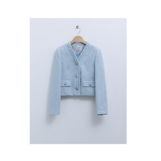 로엠 여성용 브이넥 트위드 자켓