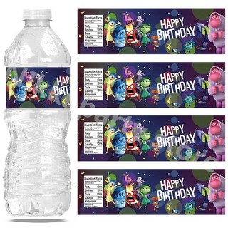 인사이드 아웃 스티커 물병 라벨 장식 방수 파티 호의 샤워 생일, 1개, 2. Stickers-20pcs