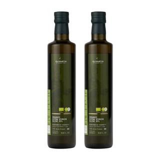 올리바티아 유기농 엑스트라버진 올리브 오일, 500ml, 2개
