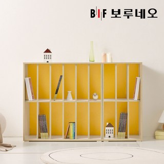 보루네오 리츠 2단 전면 오픈 책꽂이 책장 1400 PL0142, 캐럿
