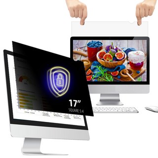 LG정품소재 웰링크 데스크탑 모니터용 정보보호필름 17인치 5:4 (338*271), 블랙, 1개