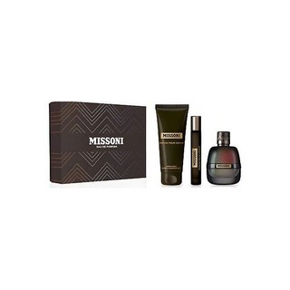 MISSONI POUR HOMME 3 PCS GIFT SET WITH 100ML EDP + 150ML SG 10ML ROLLER 872215, 1개