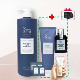 엔씨페트라 샴푸 리스토어 퓨어 미용실 산성 향이좋은 무실리콘1000ml, 1개, 1L