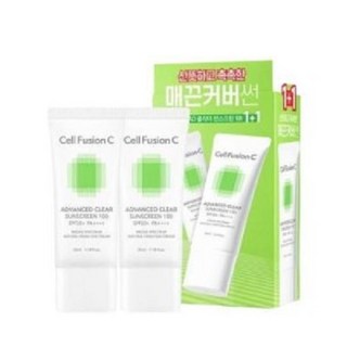 셀퓨전씨 어드밴스드 클리어 썬스크린 100 SPF 50+ PA++++, 35ml, 2개