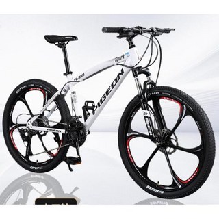 여성용 자전거 학생용 MTB 출퇴근용 하이브리드 시티바이크, 24인치, 21 속도, 화이트 6툴