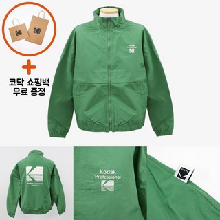 [백화점신상판/AS가능] 코닥 에센셜 빅로고 우븐 바람막이 아노락 자켓 점퍼 남자 여자 공용 ppJ 그린 K5123EJKH3GRN