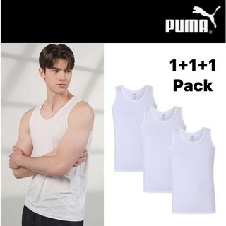 [빠른출고/브랜드정품] 푸마 3 Pack(1+1+1) 남성 베이직 화이트 런닝 남자 티셔츠 여름 반팔티 기능성 나시티 내의 나시 세트