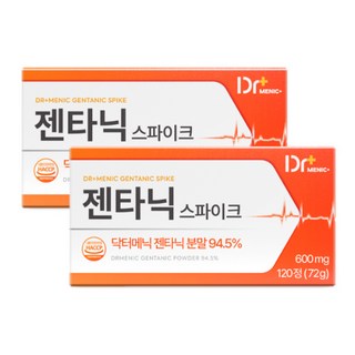 [정품 94.5%] 닥터메닉 젠타닉 스파이크 바나바잎 해썹 식약청인증, 2개, 120정