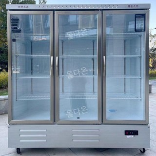 쇼케이스 업소용 반찬 냉장고 밀키트 반찬가게 진열장 야채 마트, 3 도어