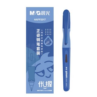 M&G 학생 지울 수 있는 만년필 세트 1 잉크 6 방광 3.4 구경 어린이 연습 펜 블루/핑크, 02 HAFP2017