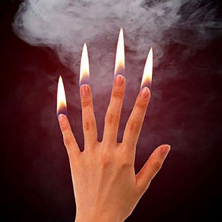 장기자랑 생일파티 마술 매직 핑거 파이어 트릭 클로즈업 무대 마술사 착시 기믹 세트당 4 개, 한개옵션0