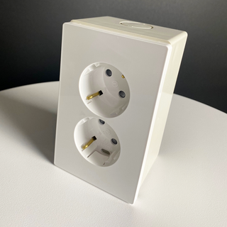 이터칭 PVC 노출박스 1구 2구 + 콘센트 세트 (1구 1개, 2구 좌 1개, 백색, 7.5cm) – 국산 신형 노출복스
