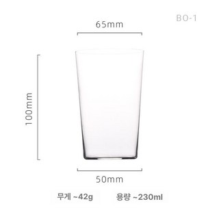 일본맥주잔 우스하리 일본식 하이볼글라스 위스키잔 유리컵, 1개, BO-1 0.8mm 초박형 230ml