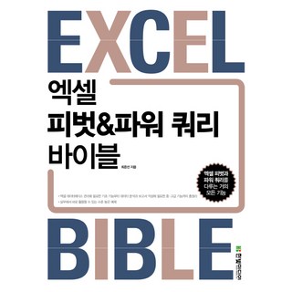 엑셀 피벗&파워 쿼리 바이블:엑셀 피벗과 파워 쿼리를 다루는 거의 모든 기능, 한빛미디어 대표 이미지 - 아이스크림 추천