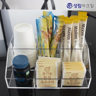탕비실 정리함 티박스 수납 티백 커피정리 수납장 약 보관함, 탕비실정리함_S(투명), 1개, 탕비실정리함S+투명