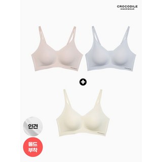 크로커다일 이너웨어 25SS 라이크라 인견쉘론 몰드부착 더블스트랩 감탄브라 2+1종 택1