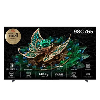 TCL 4K UHD QD Mini LED 스마트TV, 247.7cm(98인치), (정품인증)98C765, 무타공 벽걸이형, 방문설치