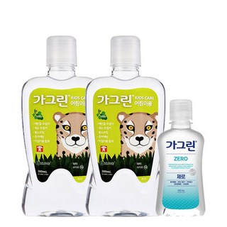 가그린 어린이용 구강세정제 청포도향 (+100ml 증정), 2개, 380ml