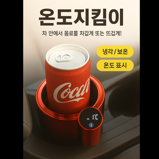온도지킴이 LED 차량용 냉온컵홀더 스마트 컵홀더 2일간 15시전 주문 발송