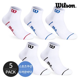 윌슨 남성 스포츠 쿠션 칼라 원라인 발목양말