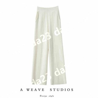 캐시미어 100% 여성 와이드 니트 팬츠 스트레이트 밴딩 팬츠 7컬러