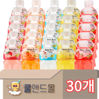 [쿨앤드몰] 모구모구 5종혼합 리치6 복숭아6 요거트6 파인애플6 딸기6, 30개, 320ml