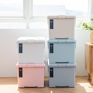 프랑코 박스 62L 2개 1세트 대형 옷정리함, 핑크