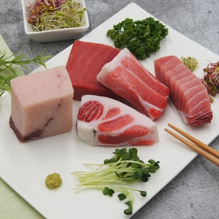 프리미엄 냉동 모듬참치회 참다랑어 부위별 골라담기 참치 뱃살 대뱃살 배꼽살 모듬 홈마카세, 1개