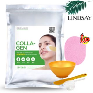 린제이 콜라겐 모델링팩 피부관리샵 사용 1kg+고급팩도구3종 해면, 1개, 1개입