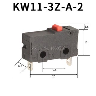2/3PIN KW11-3Z 미니 레버 리미트 250VAC 5A PCS 스냅 NO/NC 푸시 액션 롤러 스위치 10, KW113ZA2, 1개