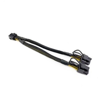 20cm GPU PCIE VGA 6핀 8핀듀얼 수 그래픽 카드 전원 분배기 어댑터 케이블, 02 6Pin to 2x8Pin, 01 20cm, 01 CHINA, 1개