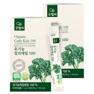 굿헬씨 유기농 컬리케일 100 동결건조 곱슬케일 분말 30포, 2개, 30g