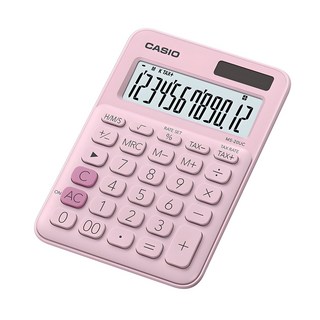 카시오 컬러 계산기 MS-20UC, 핑크, 1개