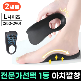에브리홀릭 기능성 아치 깔창 보조 TPU쿠셔닝100%정품, 2세트