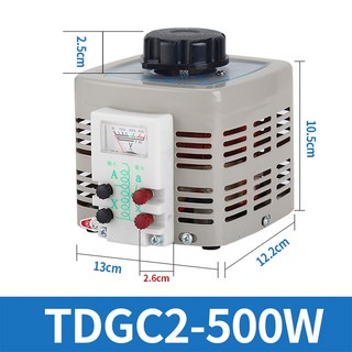 전압 조절기 승압기 디스플레이 공급 출력 트랜스 가변, 500W, 포인터 시계 0-250V 조절 가능