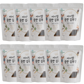 순한김부각 50g 10개 남원 찹쌀 비건 글루텐프리 저당 아이간식 할머니간식, 순한