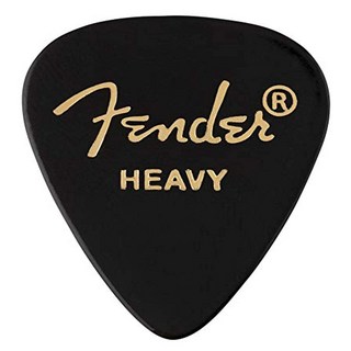 Fender 펜더 픽 Classic Celluloid Black 351 Shape Heavy 12 Count