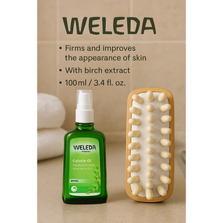 벨레다 버치 셀룰라이트 오일 100ml + 마사지브러시 Weleda Birch Cellulite Oil 100ml + Massage Brush, 1개
