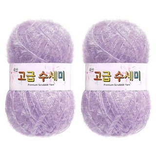 yarna 고급 수세미 뜨개실 80g, 132파스텔보라, 2개
