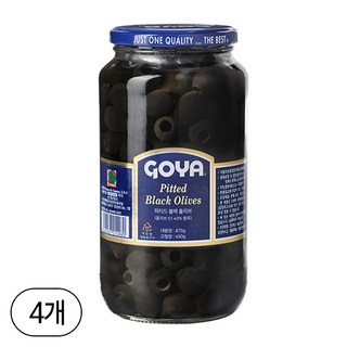 고야 대용량 피티드 블랙 올리브, 875g, 4개