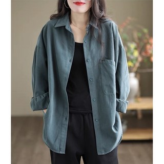 루스리더 여성 오버핏 긴팔 셔츠 남방 M248