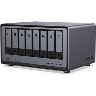 유그린 NASync DXP8800 플러스 8베이 데스크탑 NAS 번들 세트 10피트 8K HDMI 케이블 포함 인증됨, 유그린 NASync DXP8800 플러스 8베이 데스크
