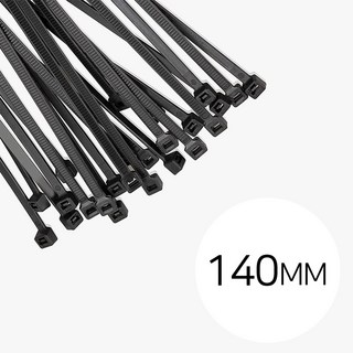 케이블타이 흑색 140mm 전기선 전선 케이블선 정리 고정, 1000개