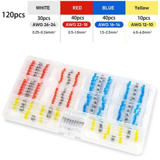 열수축튜브 자동납땜 방수 수축튜브4종 솔더링 슬리브 전선 배선 연결 50-500개세트, 1세트, 열수축 솔더링슬리브120