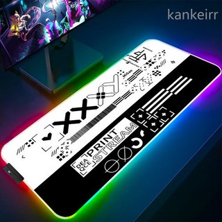 RGB 화이트 블랙 마우스 패드 Printstream 게임용 대형 Csgo 게이머 고무 매트 쿨 데스크 XXL, 65)CS06752