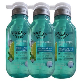 프레시팝 미셀라 그린 허브 레시피 샴푸 모히또, 500ml, 3개