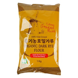 미국 허트랜드밀 멧돌로 간 유기농 호밀가루 1kg 1개 상품 이미지