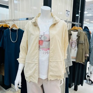 요하넥스 반모자 칠부소매 홑겹 집업점퍼