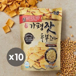 국산콩 가평잣 두부과자 110g 10봉, 10개